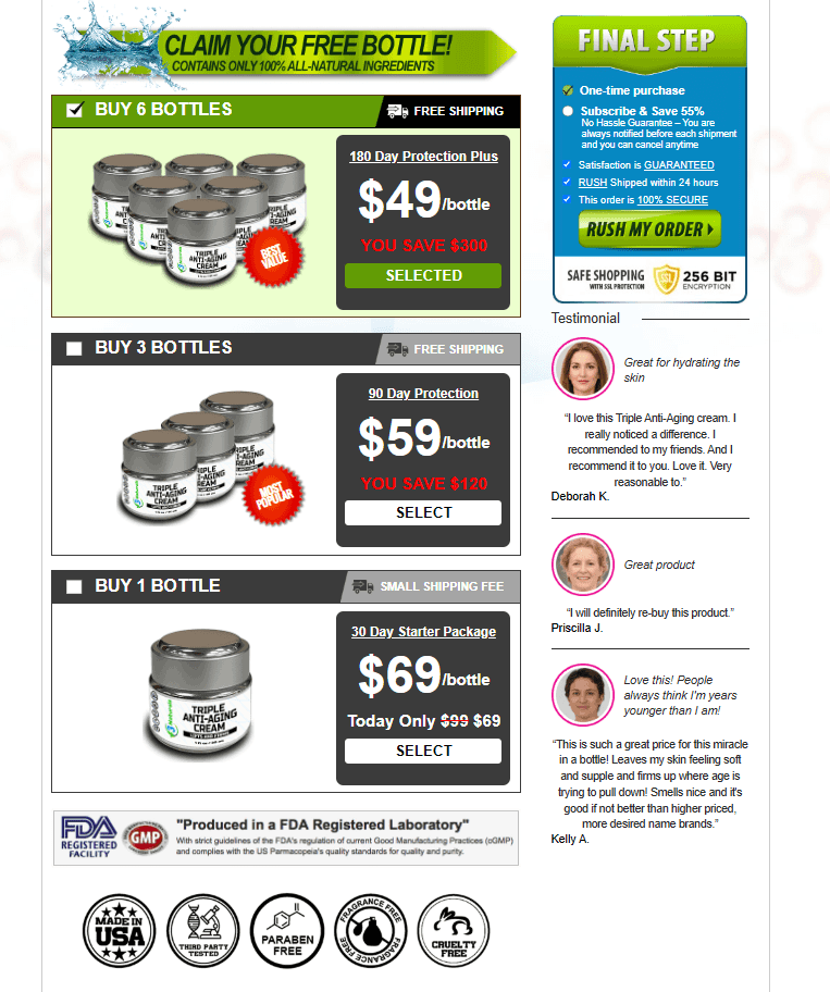 Buy Triple Anti Aging Cream Online